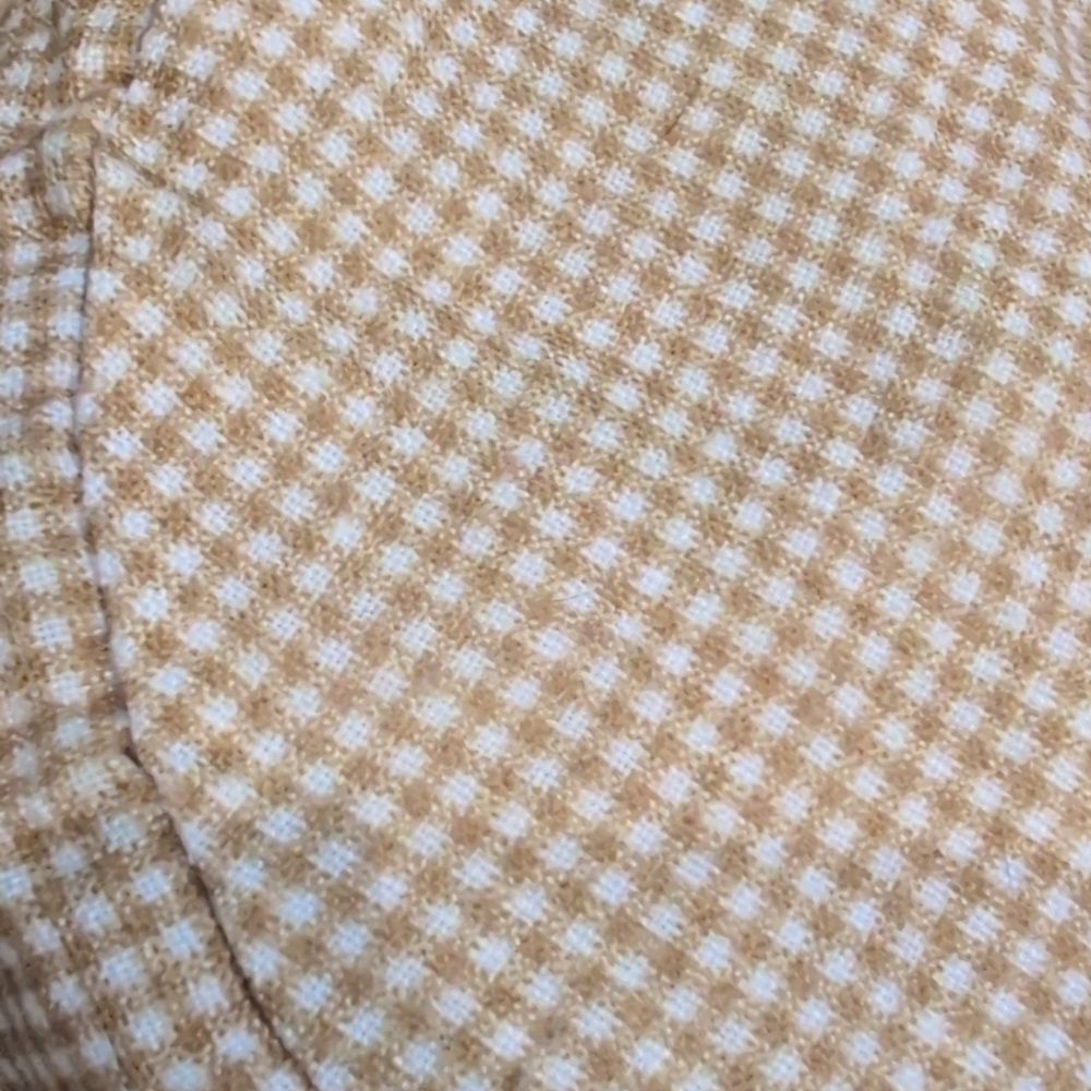 Stylish Madewell Tan Mini Gingham Packable Sun Hat - Picture 6 of 7